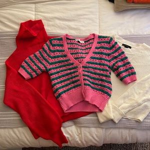 Assorted cropped sweaters